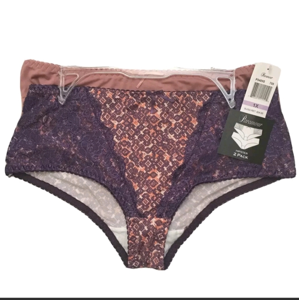 2 Pair Hipster Panties, Paramour